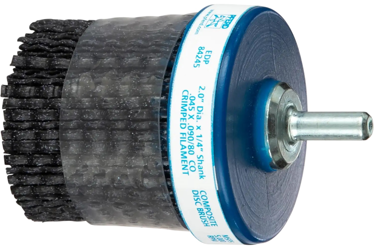 Picture of Pferd M-BRAD® Disc Brush 2" Dia. .045 x .090/80 Grit Ceramic Oxide 7/8" Arbor